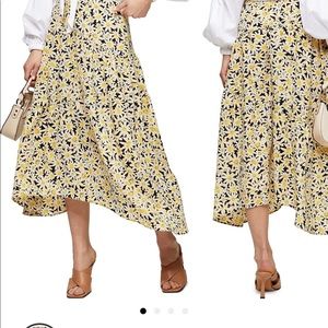 Daisy tiered midi skirt